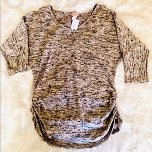 Fashion Magazine long sleeve top color taup size S